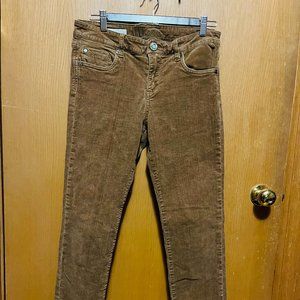 Kut from the Kloth chestnut colored corduroy jeans